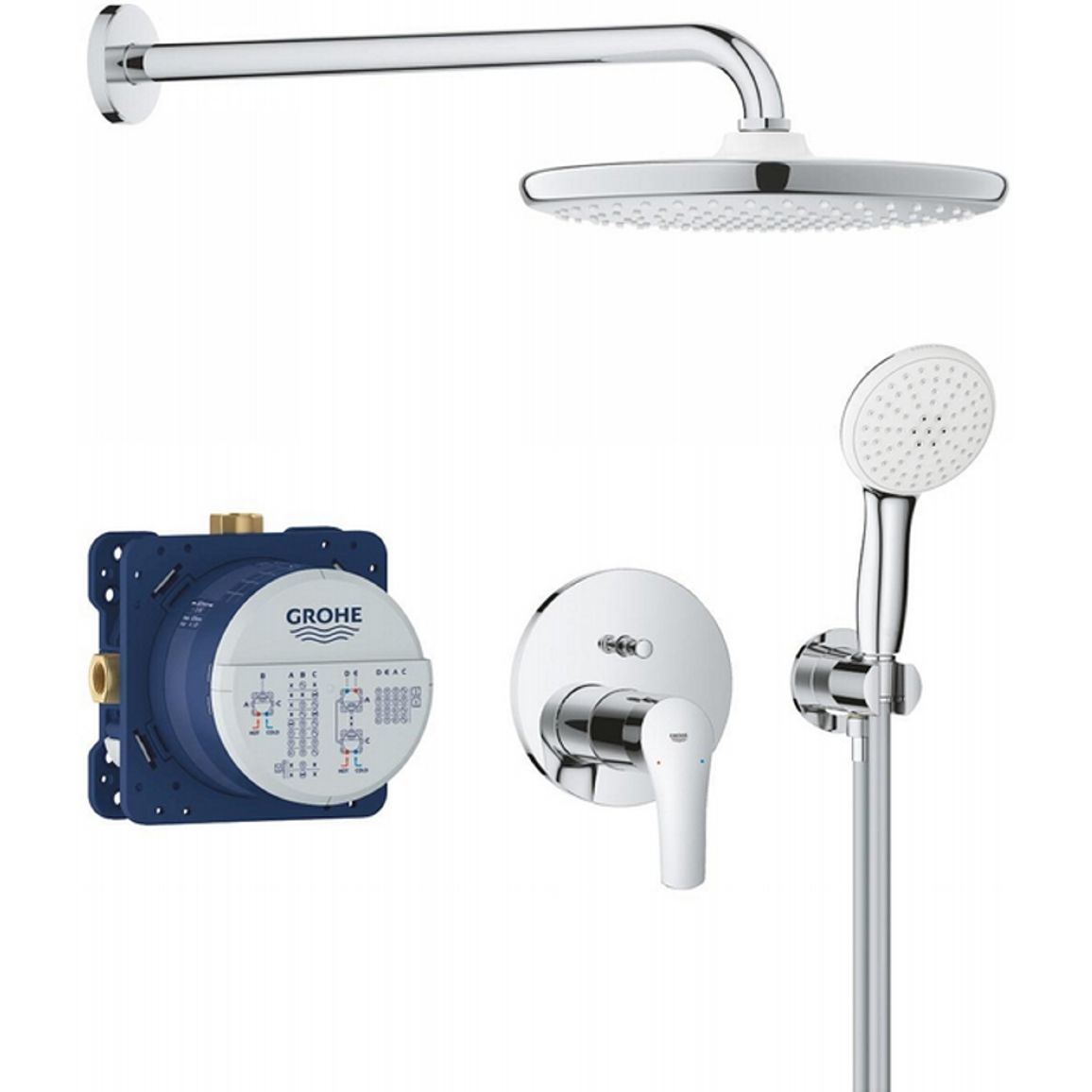 Душевая система скрытого монтажа Eurosmart из Tempesta 250, хром Grohe (25288000) Душевая система скрытого монтажа Eurosmart из Tempesta 250, хром Grohe (25288000)