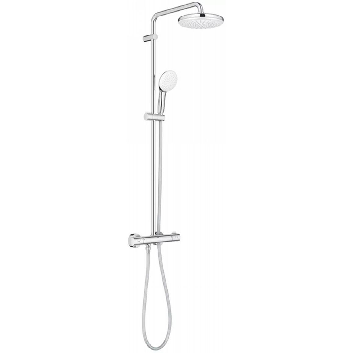 Душевая система Tempesta System 210 с термостатом для настенного монтажа, хром Grohe (26811001)