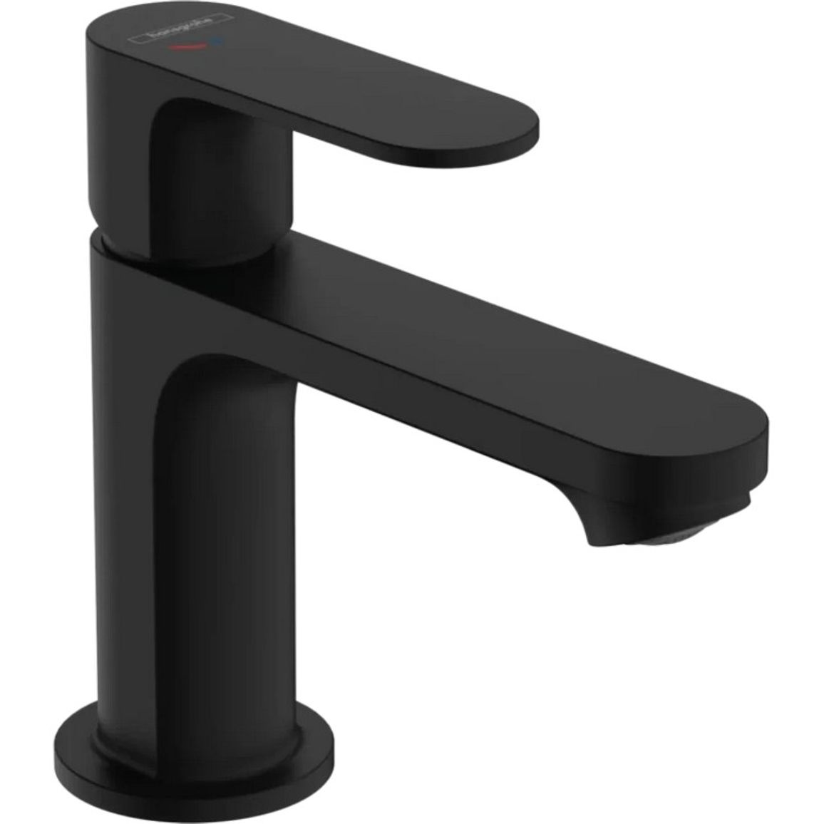 Смеситель Rebris S 80 Coolstart EcoSmart+ из д/у pop-up Matt Black Hansgrohe (72586670)