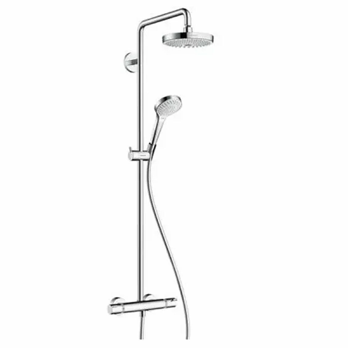 Душова система Croma Select S 180 2jet Showerpipe з термостатом  Chrome/White Hansgrohe (27253400)