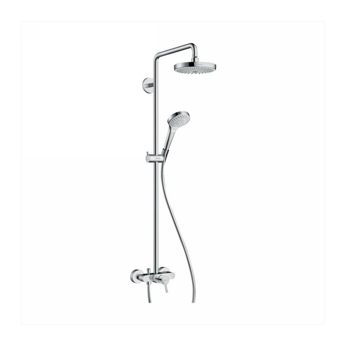 Душова система Croma Select S 180 2jet Showerpipe зі змішувачем  Chrome/White Hansgrohe (27255400)