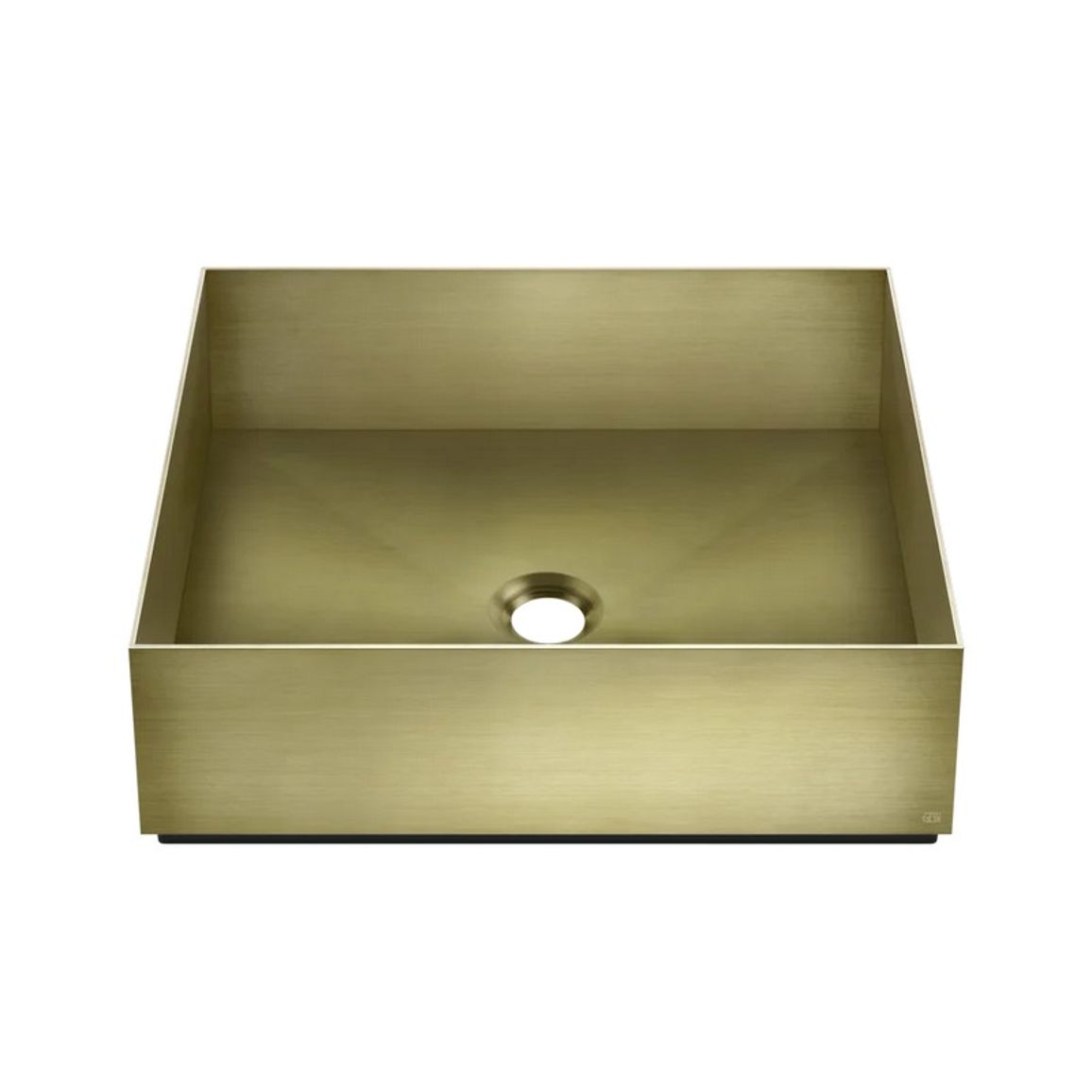 Умивальник накладний Rettangolo 40х40 см, без переливу, нерж Bruched Brass PVD (54605727) Gessi