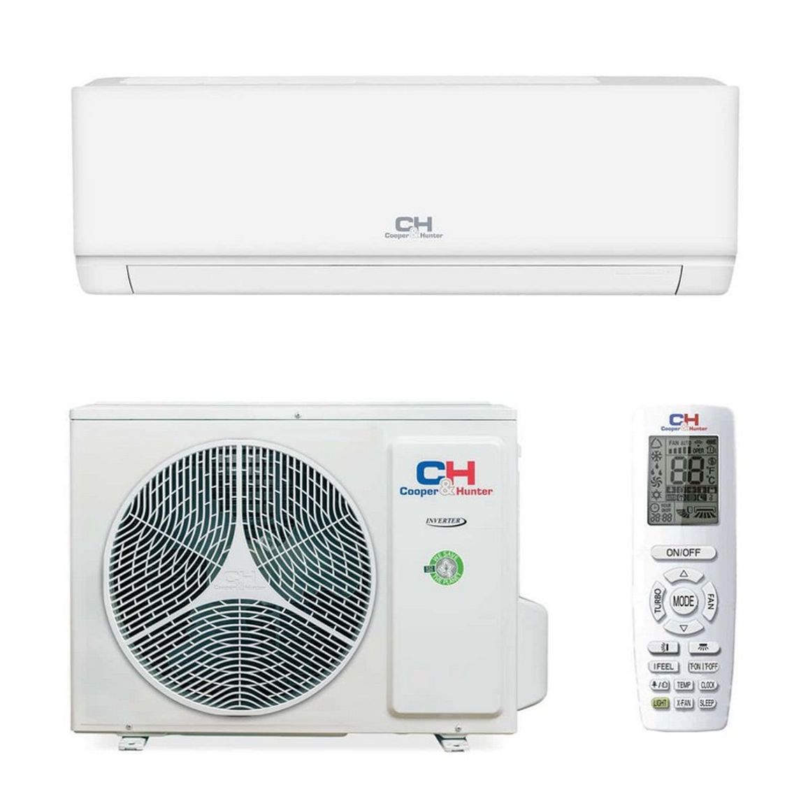 Кондиціонер Vital Plus 25м2 інвертор 9000BTU 2.5кВт A++/A+++ -15°С Wi-Fi R32 білий Cooper&Hunter (CH-S09FTXF6)
