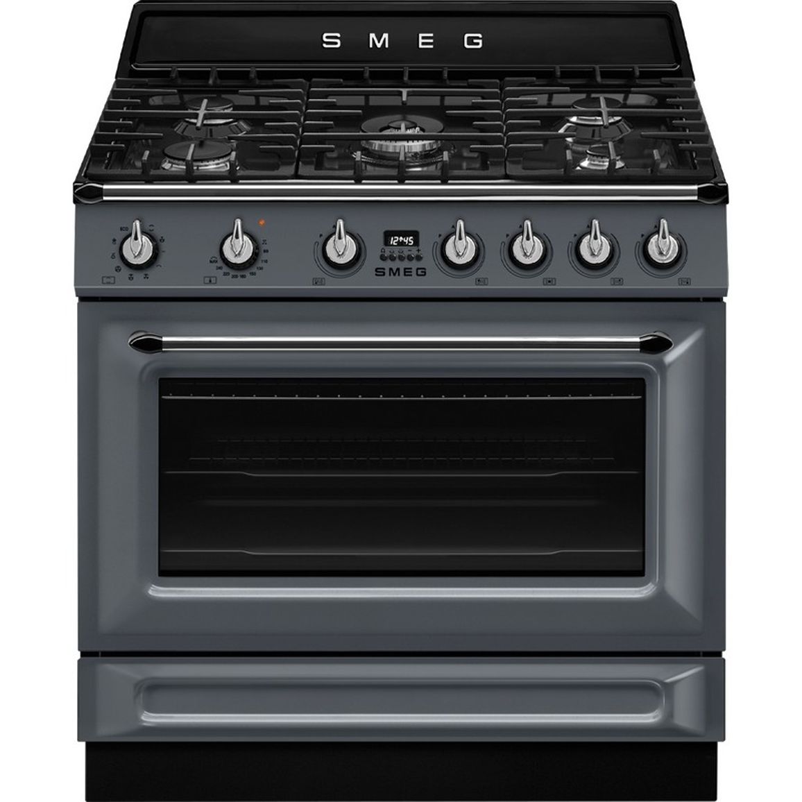 Варильний центр TR90GMGR 90 см сірий Smeg (VICTORIA) Варильний центр TR90GMGR 90 см сірий Smeg (VICTORIA)