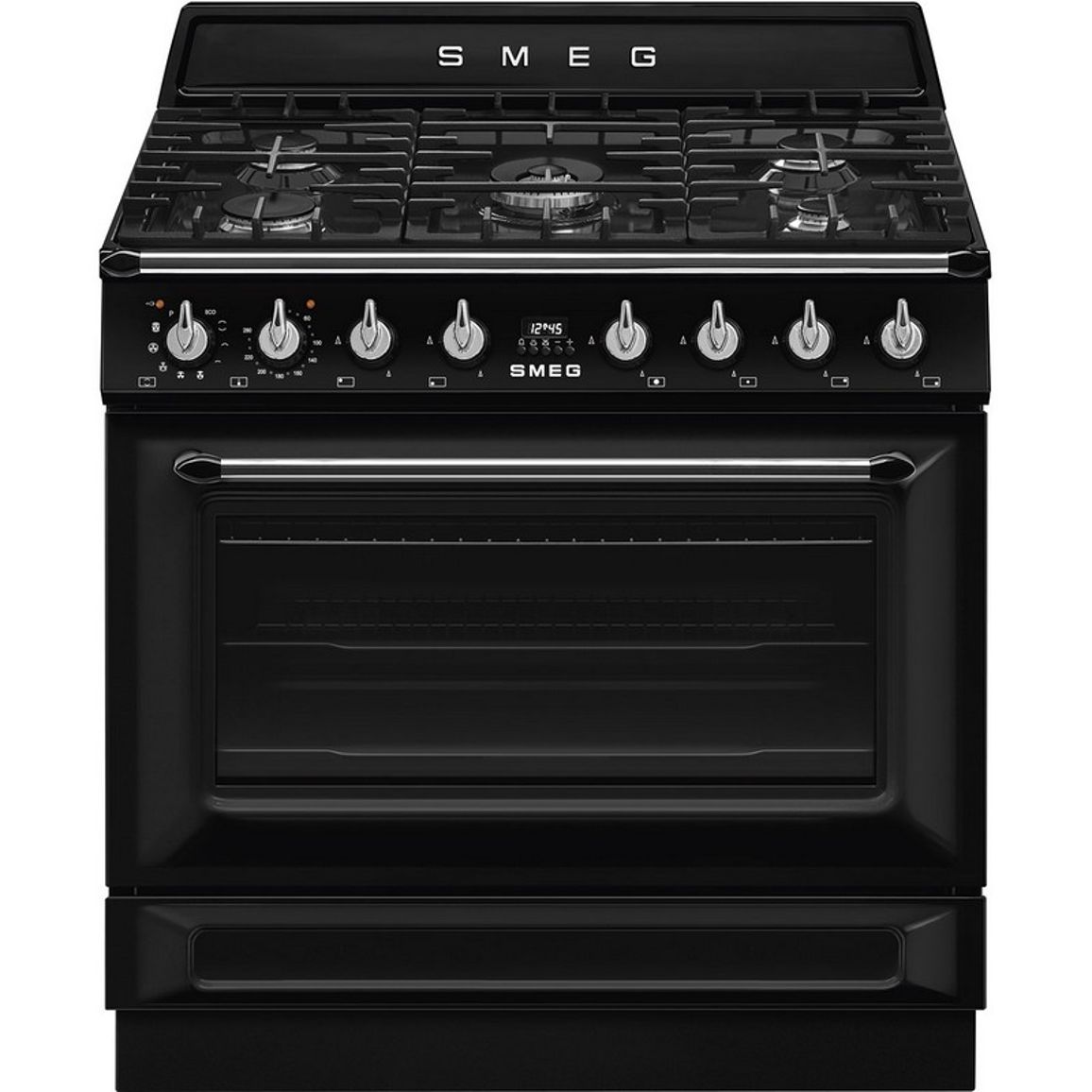 Варильний центр TR90GPBL 90 см чорний Smeg (VICTORIA) Варильний центр TR90GPBL 90 см чорний Smeg (VICTORIA)