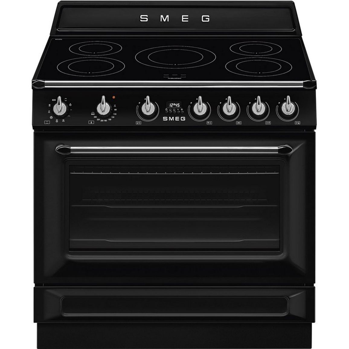 Варильний центр TR90IMBL 90 см чорний Smeg (VICTORIA) Варильний центр TR90IMBL 90 см чорний Smeg (VICTORIA)