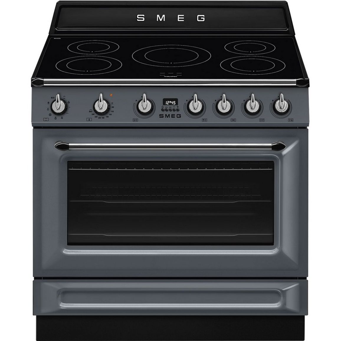 Варильний центр TR90IMGR 90 см сірий Smeg (VICTORIA)