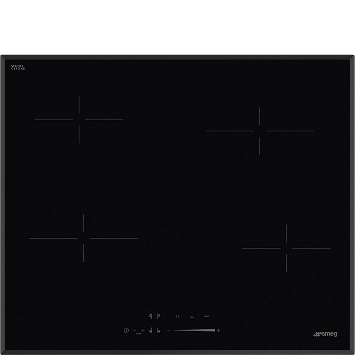 Склокерамічна варильна поверхня SE464TB Smeg (UNIVERSAL) Склокерамічна варильна поверхня SE464TB Smeg (UNIVERSAL)