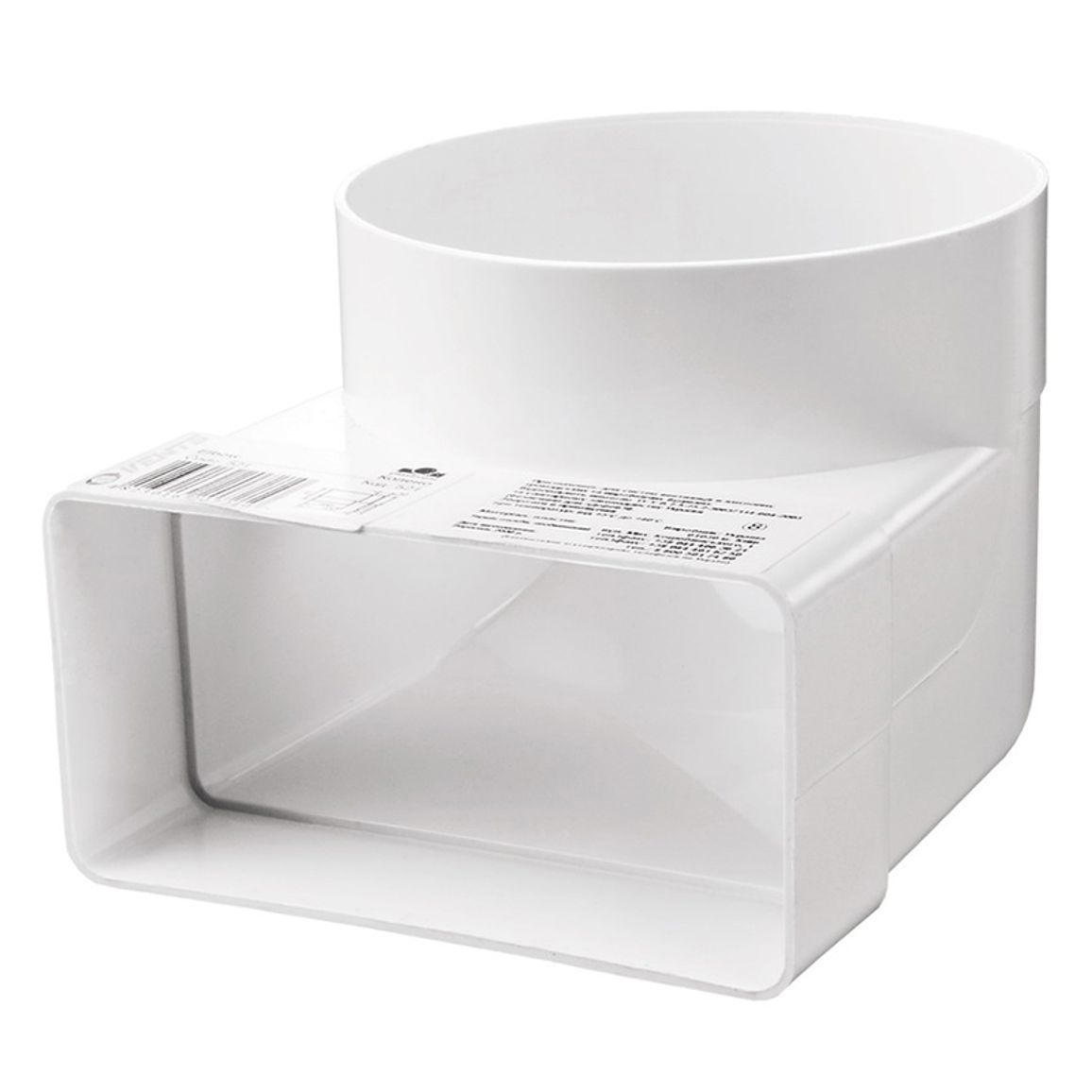 Коліно 60 * 204 / d125 під 90 ° VENTS (822) Коліно 60 * 204 / d125 під 90 ° VENTS (822)