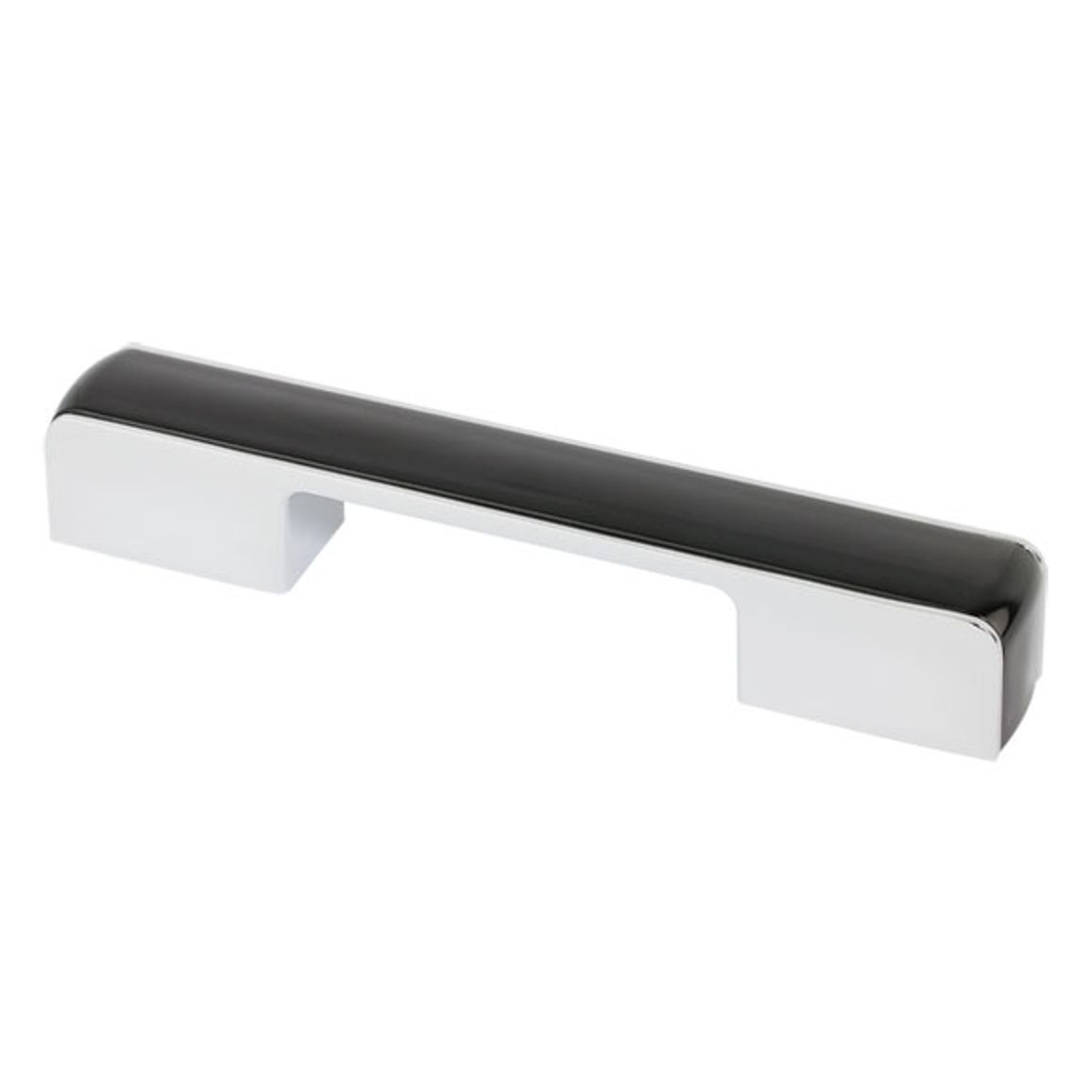 Ручка Ferro Fiori M 0280.96-160 хром | чорна вставка Ручка Ferro Fiori M 0280.96-160 хром | чорна вставка