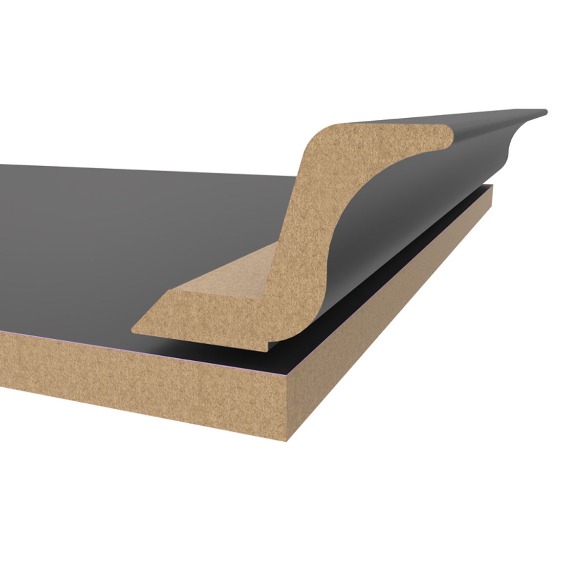 Карниз МДФ AGT MP-2445-R 3023 Тёмно-серый supramat 2800x97x30mm Карниз МДФ AGT MP-2445-R 3023 Тёмно-серый supramat 2800x97x30mm