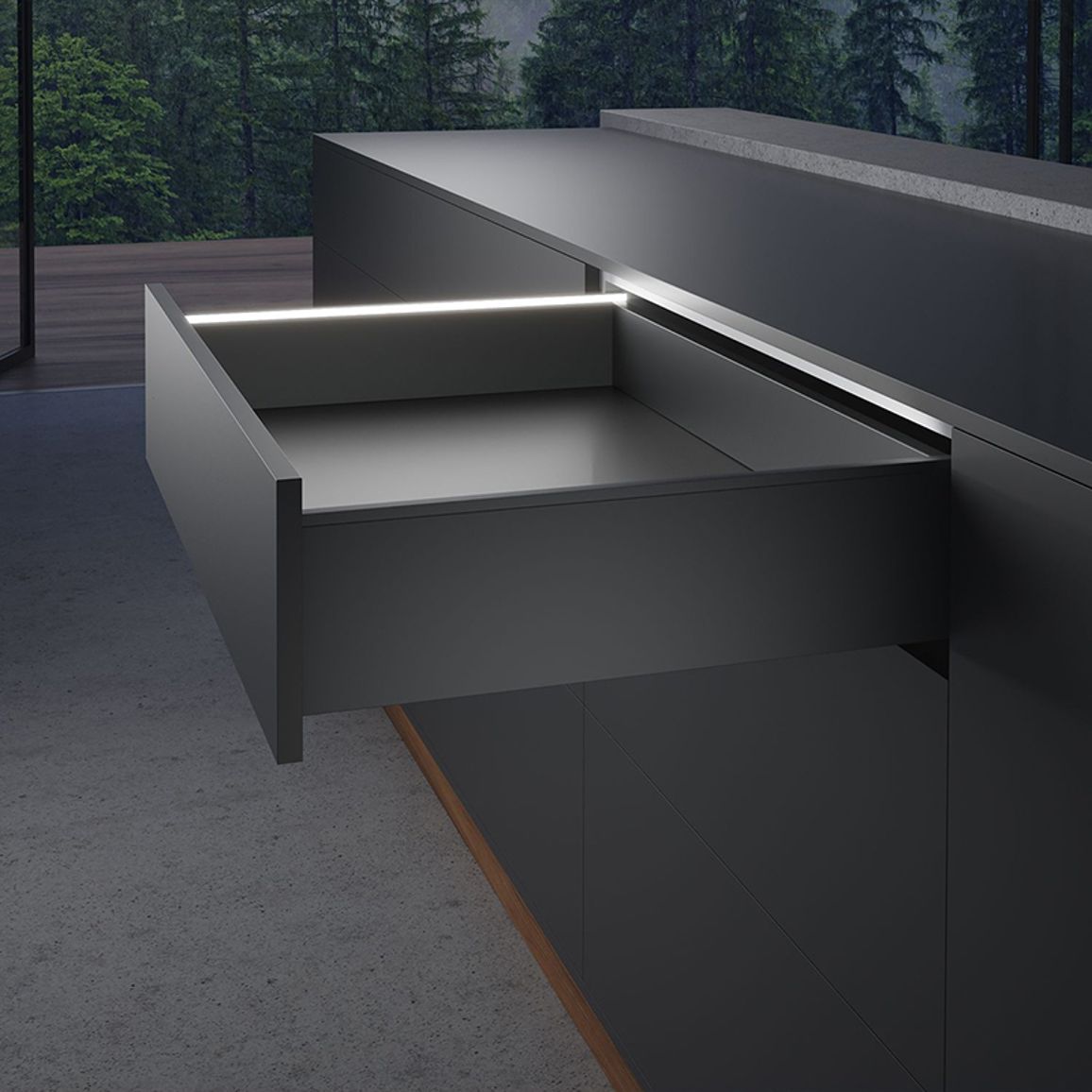 AvanTech YOU Illumination световой модуль антрацит L 450 (9326926) Hettich