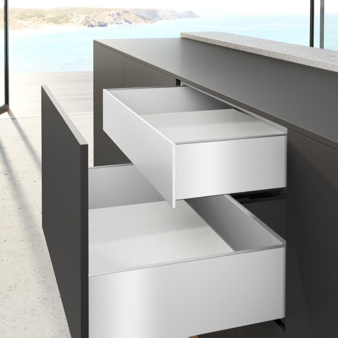 Комплект внутреннего ящика AvanTech YOU Q L=600 H=139 ШК=600 белый Hettich Комплект внутреннего ящика AvanTech YOU Q L=600 H=139 ШК=600 белый Hettich