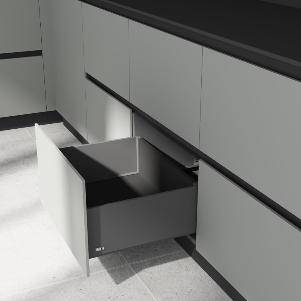 Комплект для ящика Muller Box profi line 3D L=300 Н=178 антрацит Комплект для ящика Muller Box profi line 3D L=300 Н=178 антрацит