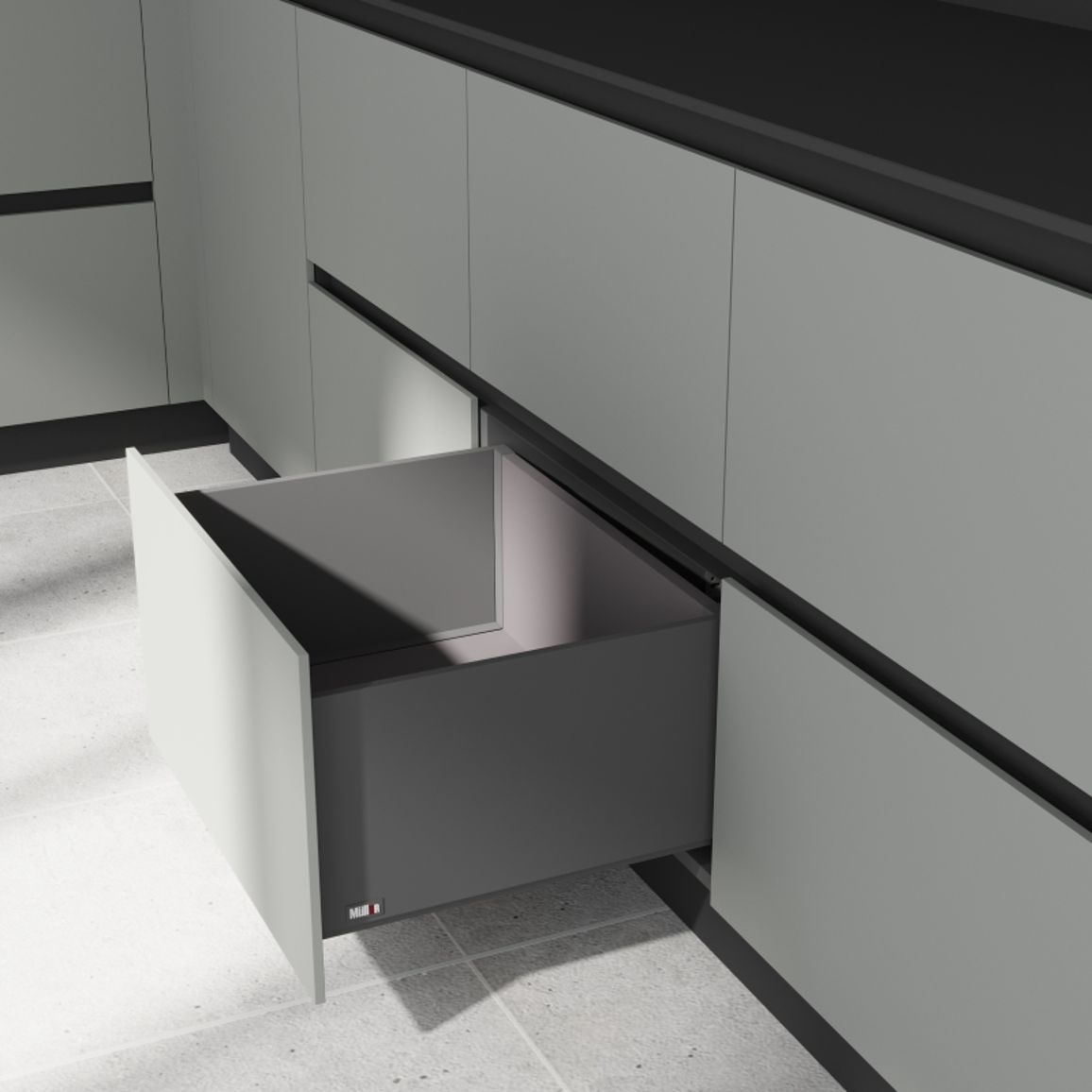 Комплект для ящика Muller Box profi line 3D L=500 Н=238 антрацит Комплект для ящика Muller Box profi line 3D L=500 Н=238 антрацит