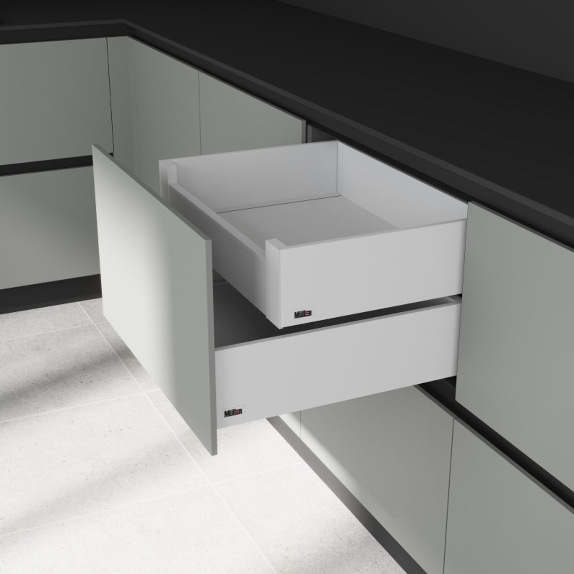 Комплект для внутрішньої шухляди Muller Box profi line 3D L=400 Н=127 білий Комплект для внутрішньої шухляди Muller Box profi line 3D L=400 Н=127 білий