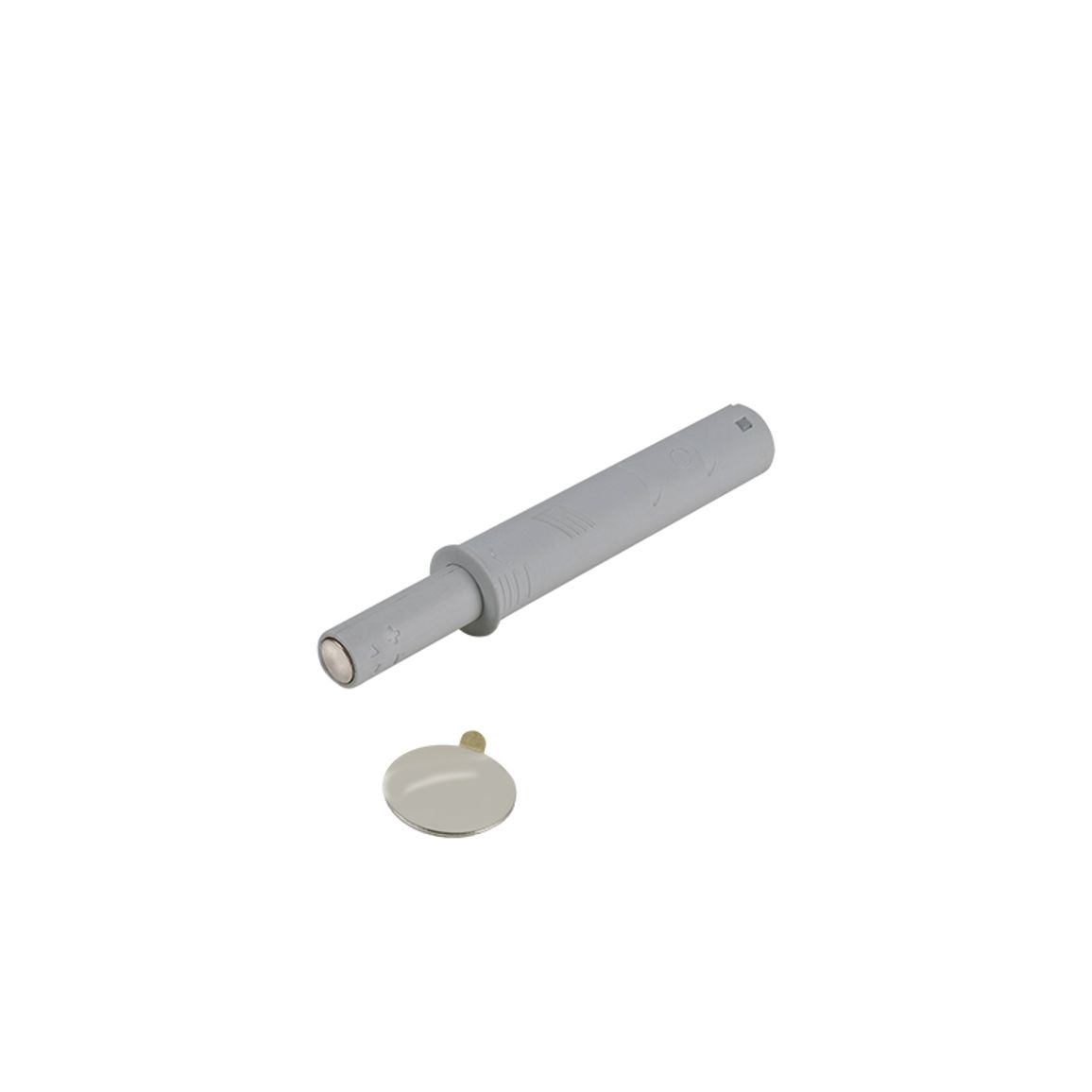 Механизм P2O Magnet, серый, врезной, короткий ход (9375984) Hettich 2.0