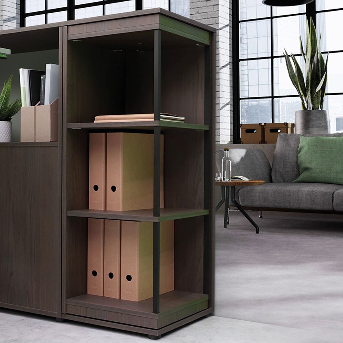 Комплект поворотной фурнитуры FurnSpin M левый нижний Push to open с доводчиком (9349301) Hettich