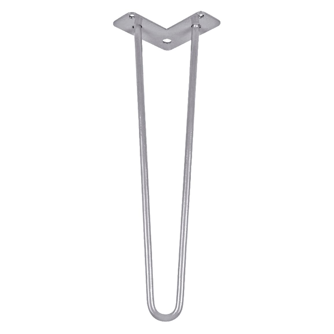 Ножка мебельная HAIRPIN Leg 2ROD Small h46см серебряная Ножка мебельная HAIRPIN Leg 2ROD Small h46см серебряная