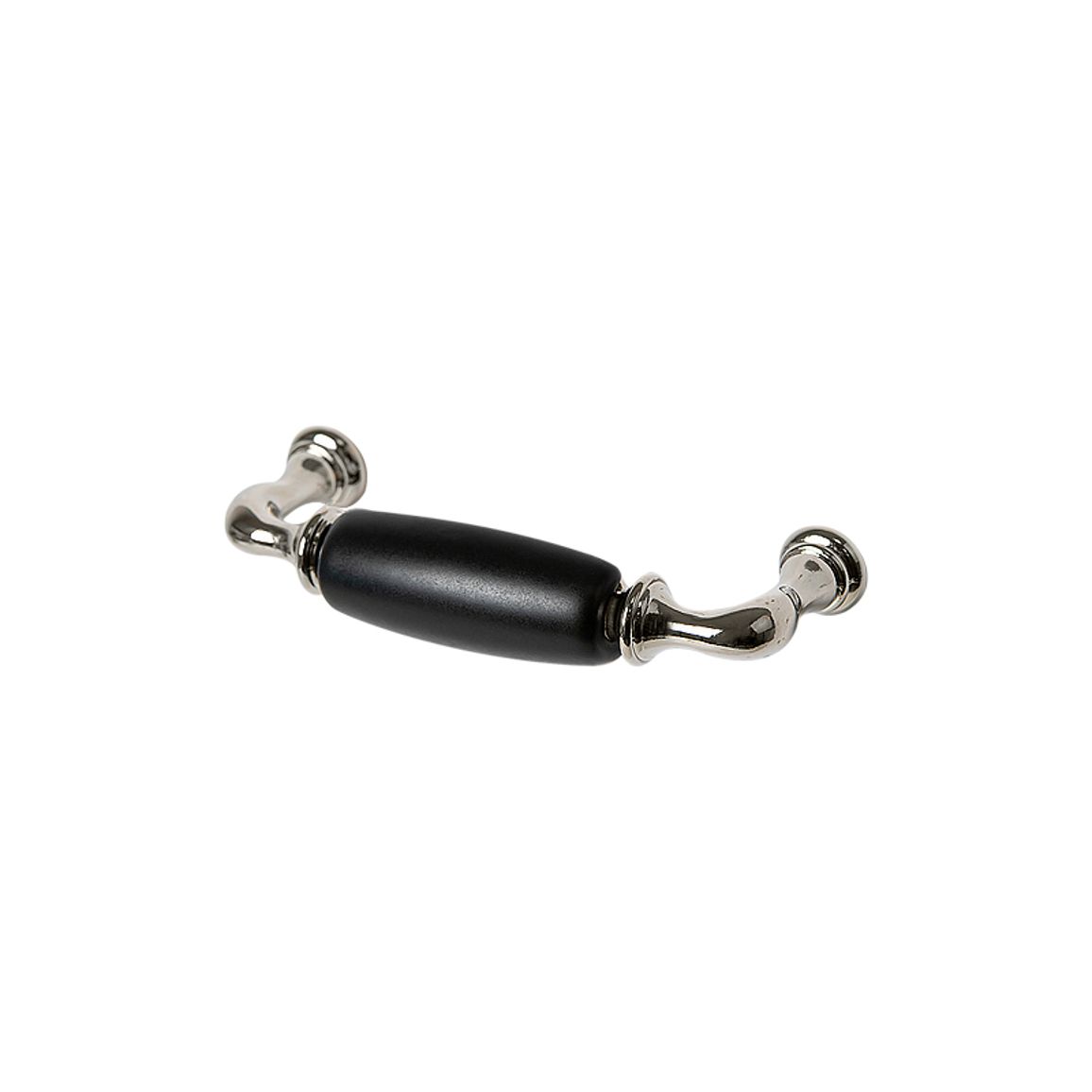 Ручка Marella CR 15136.96 никель полированный | черный матовый Ручка Marella CR 15136.96 никель полированный | черный матовый