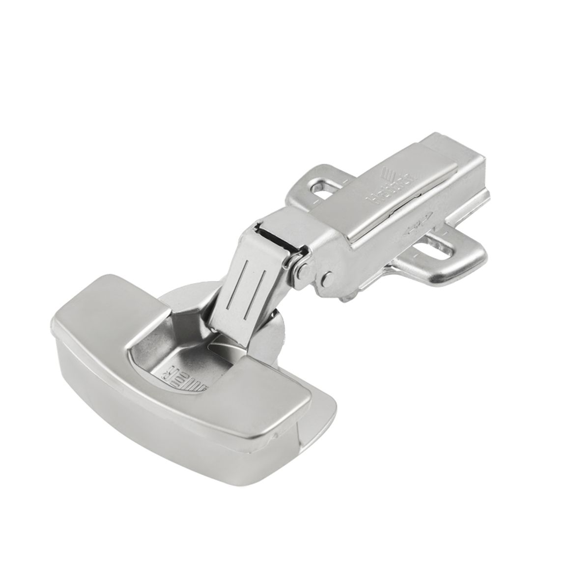 Петля Clip-on, 95°/110°, Sensys, для стекла 4–8мм, фасад стекло — корпус ДСП, никель, Hettich Петля Clip-on, 95°/110°, Sensys, для стекла 4–8мм, фасад стекло — корпус ДСП, никель, Hettich