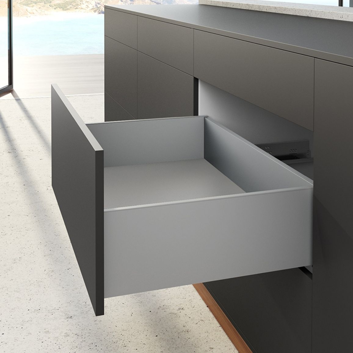 Комплект ящика AvanTech YOU Q L=550 H=187 серебро Hettich Комплект ящика AvanTech YOU Q L=550 H=187 серебро Hettich