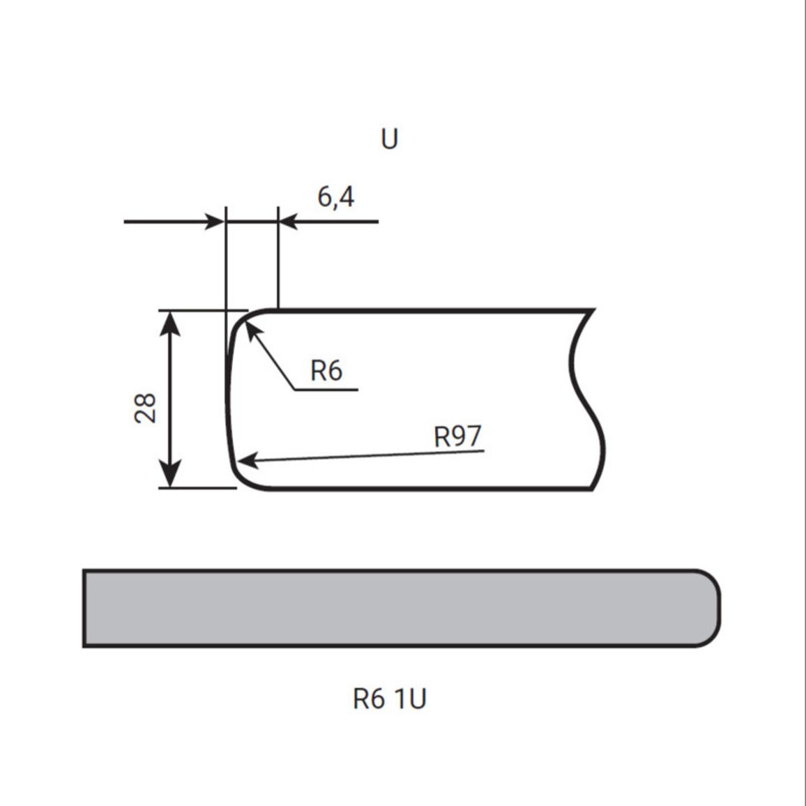 Стільниця LuxeForm L161-1 U Дуб Шафран
