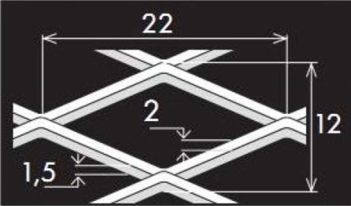 Просечно-вытяжной лист 22/12x2x1,5