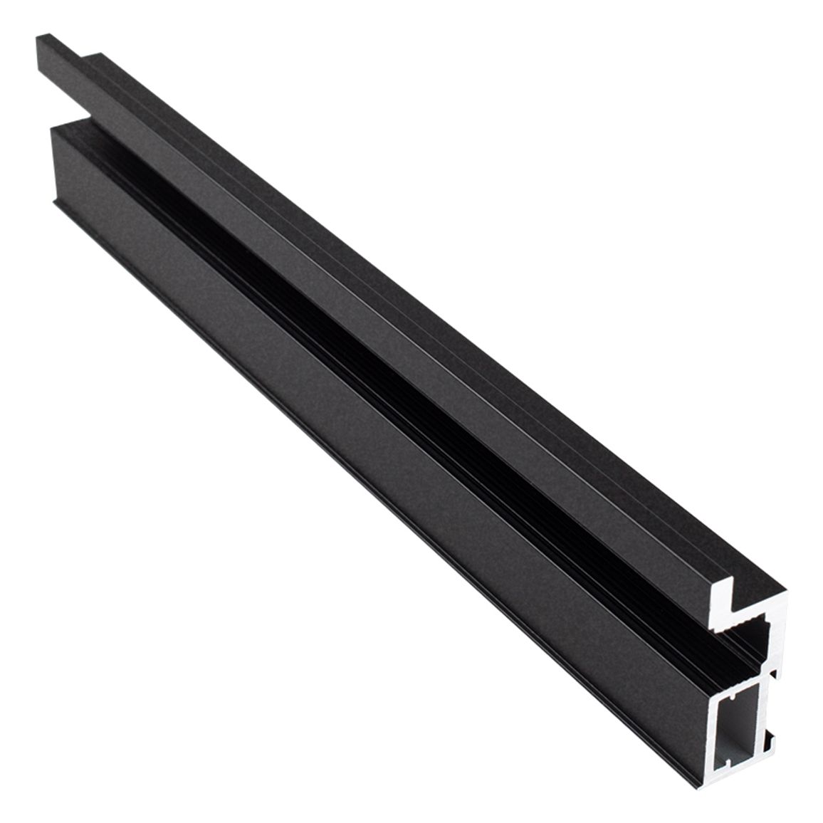 Профиль вертикальный открытый Compact L (Line) черный матовый муар