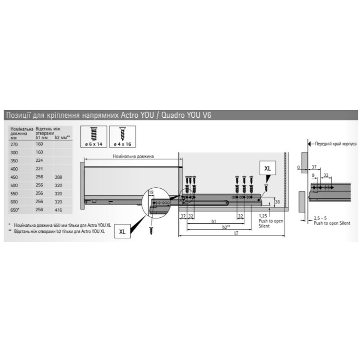 Комплект ящика AvanTech YOU Q L=550 H=139 белый Hettich