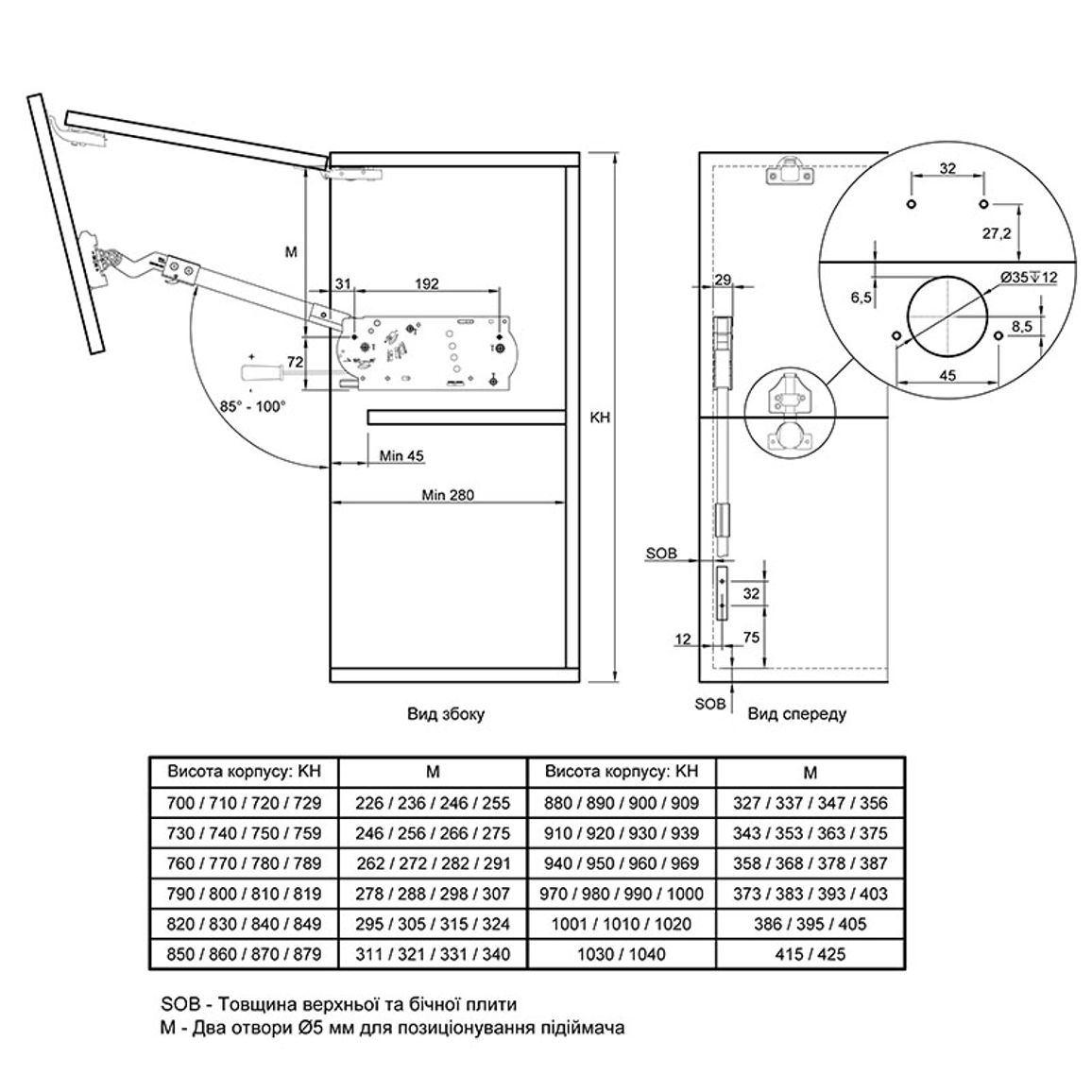 Подъемник Muller Elevon 4000 XL 700-1040 мм 8,1-17,0 кг белый