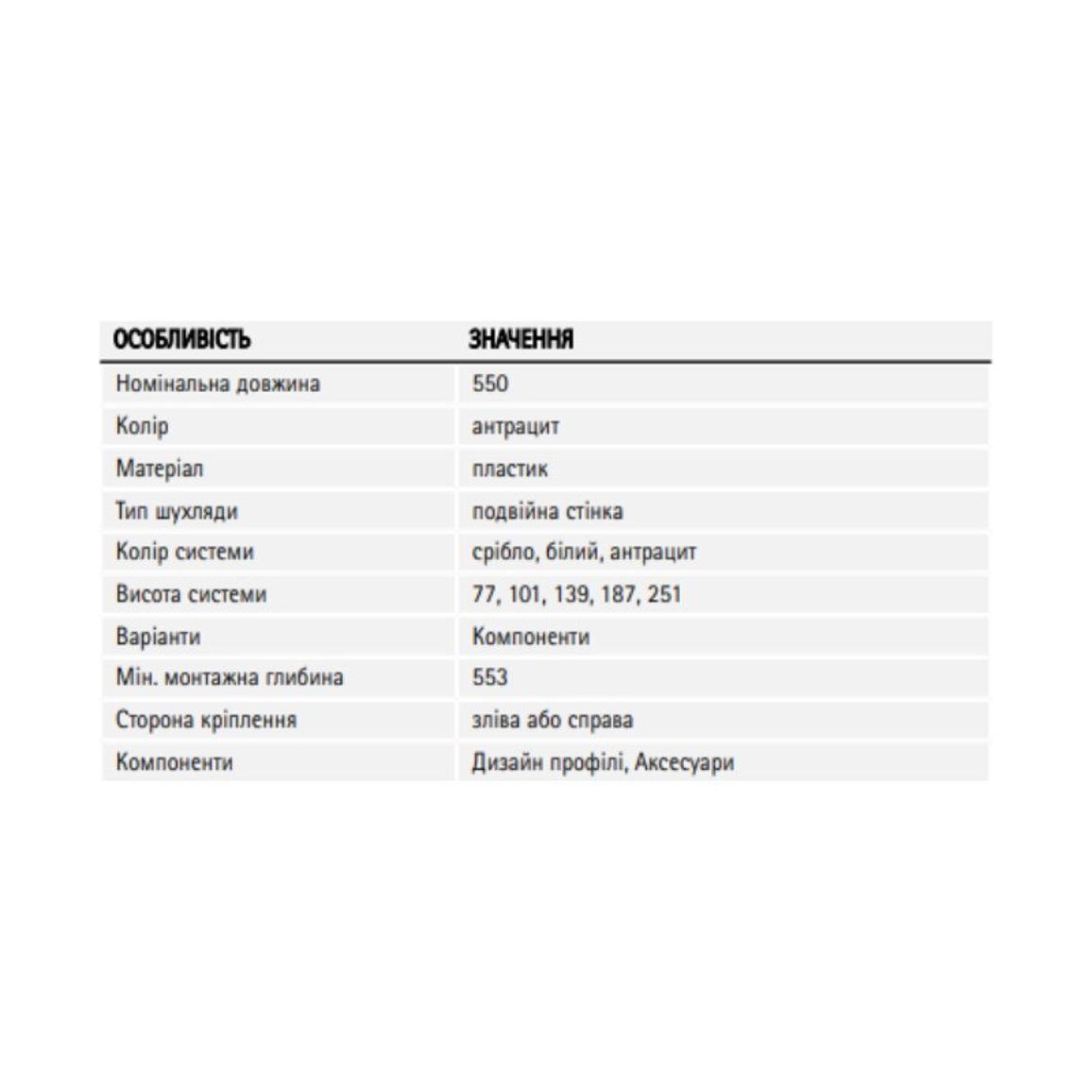 AvanTech YOU дизайн-профиль L=550мм, антрацит (9255828) Hettich AvanTech YOU дизайн-профиль L=550мм, антрацит (9255828) Hettich