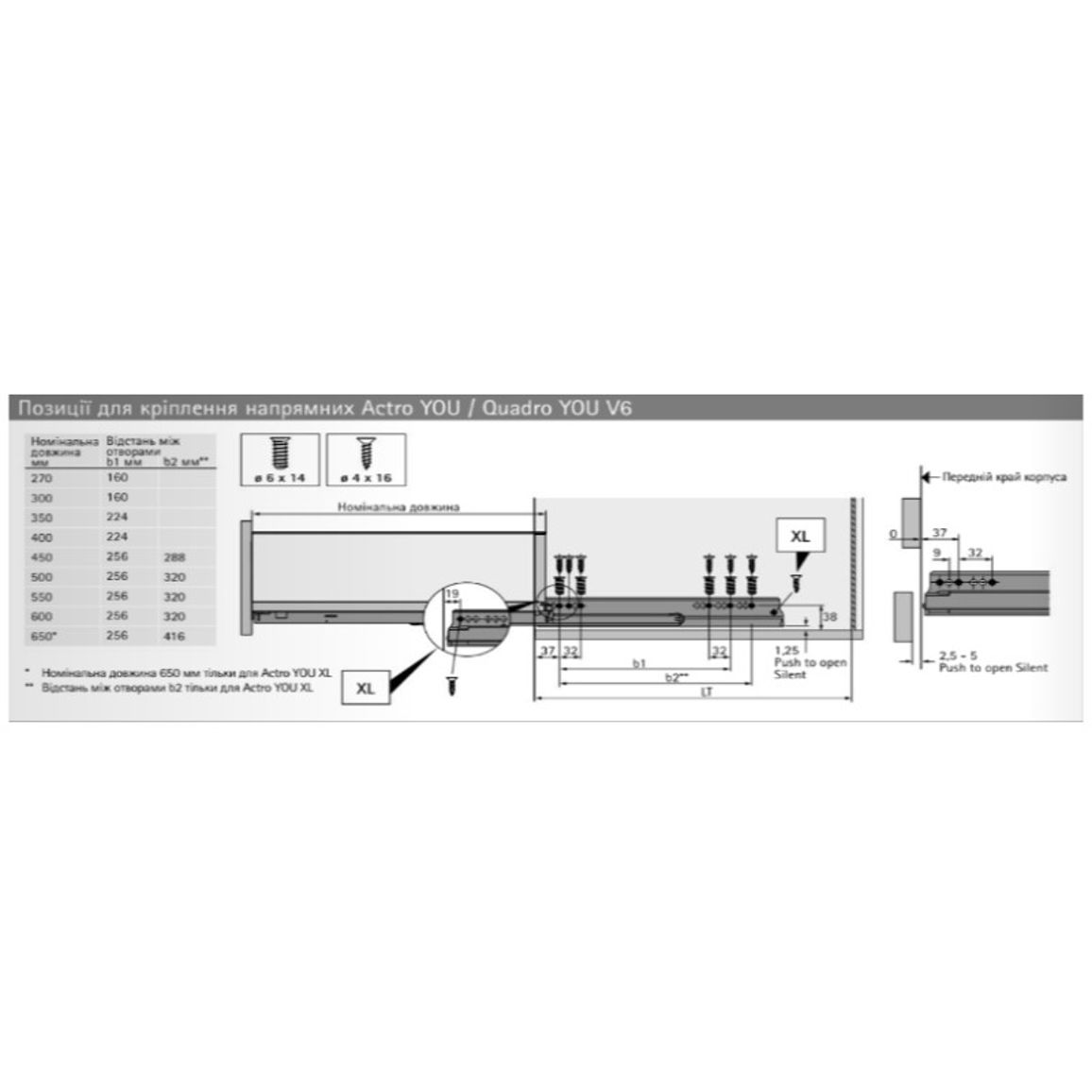 Комплект ящика AvanTech YOU Q L=550 H=101 антрацит Hettich Комплект ящика AvanTech YOU Q L=550 H=101 антрацит Hettich