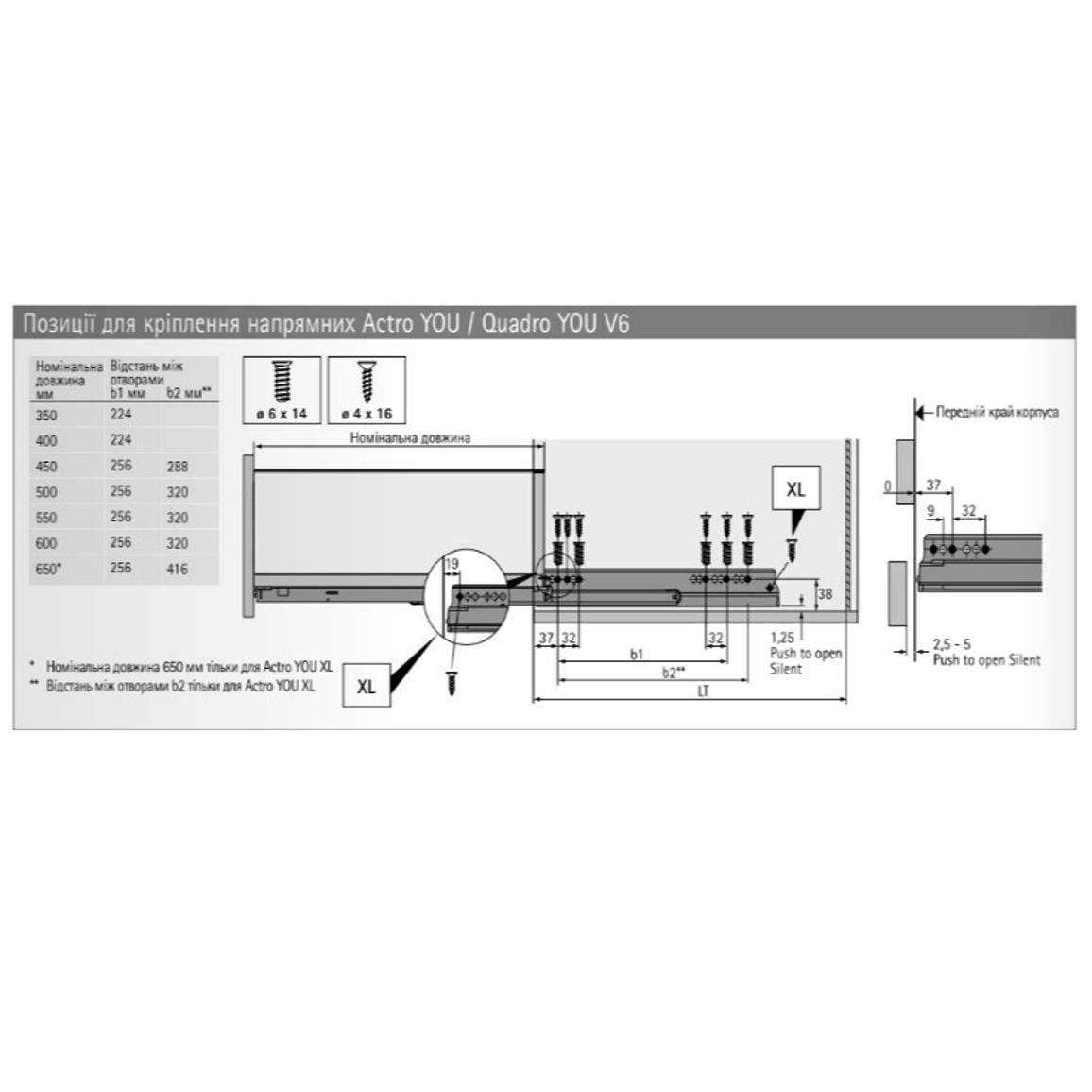 Комплект ящика AvanTech YOU Q L=600 H=251 антрацит Hettich Комплект ящика AvanTech YOU Q L=600 H=251 антрацит Hettich