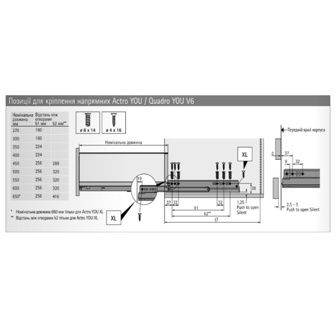 Комплект ящика AvanTech YOU А L=500 H=187 серебро Hettich