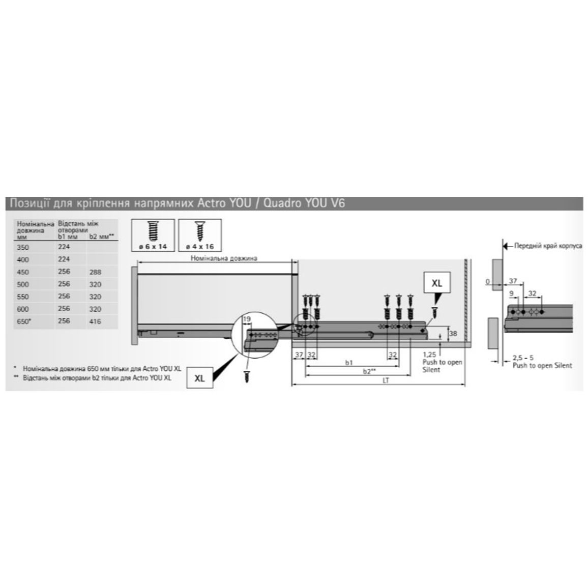 Комплект ящика AvanTech YOU А L=550 H=251 белый Hettich