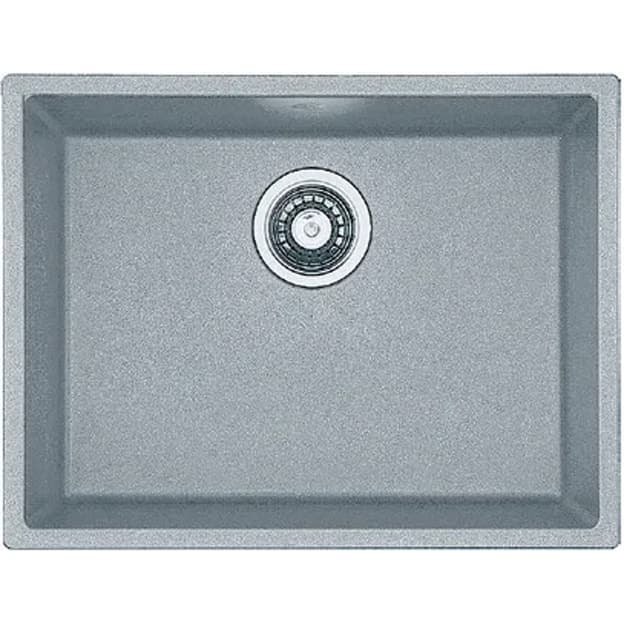 Мойка гранит Quadro 61x46 серый металлик Fabiano