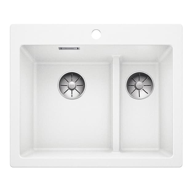 Мойка PLEON 6 Split SILGRANIT (мпс./врезная) белый BLANCO (521693)