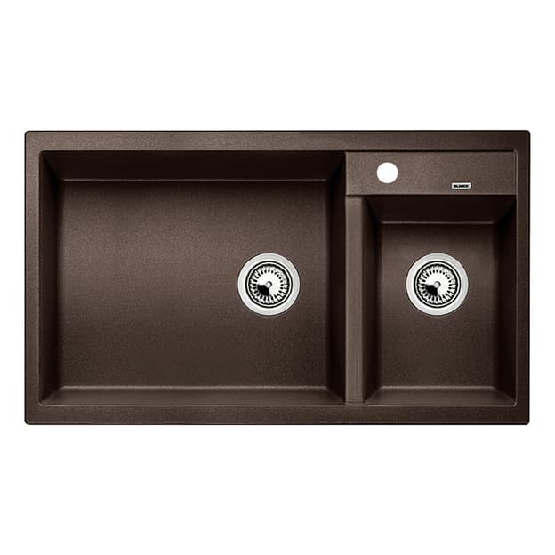 Мойка METRA 9 SILGRANIT (мпс./врезная) кофе (чаша слева) BLANCO (515050)