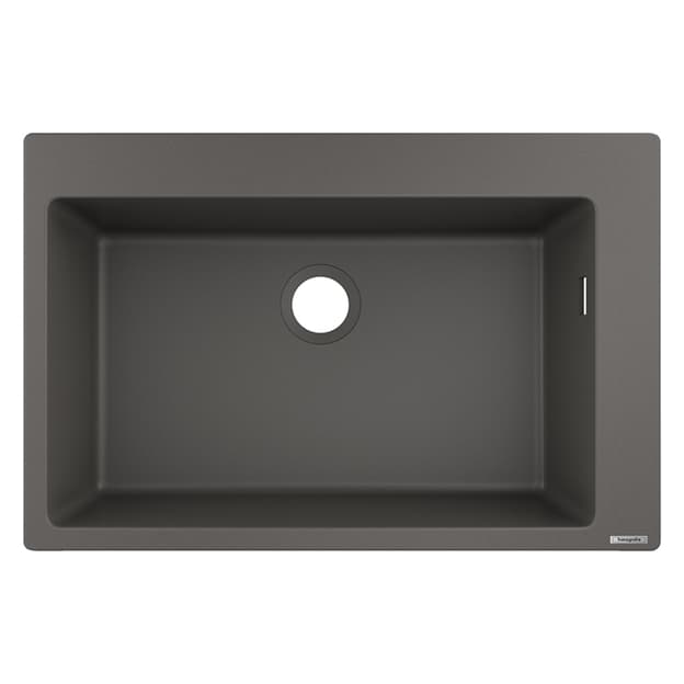 Мийка кухонна граніт S51 без крила накладна, сірий камінь Hansgrohe (43313290)