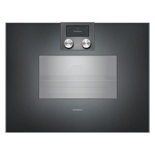 Компактный духовой шкаф-пароварка BS450101 правый антрацит GAGGENAU