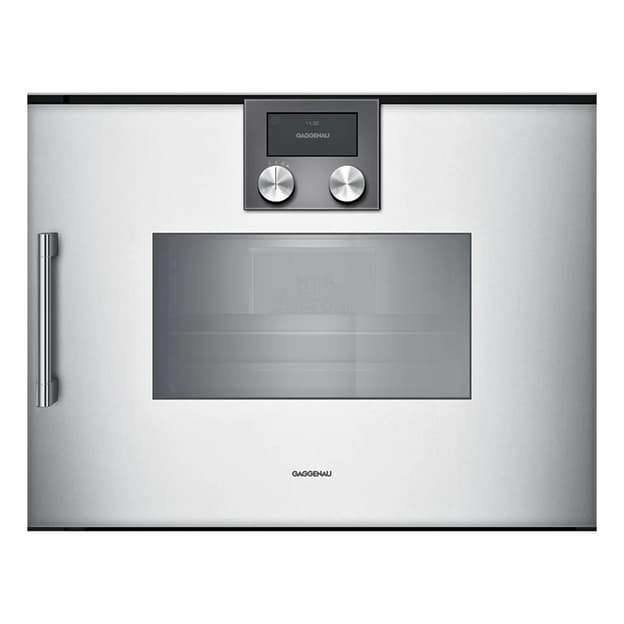 Компактна духова шафа-пароварка BSP250131 права алюміній GAGGENAU