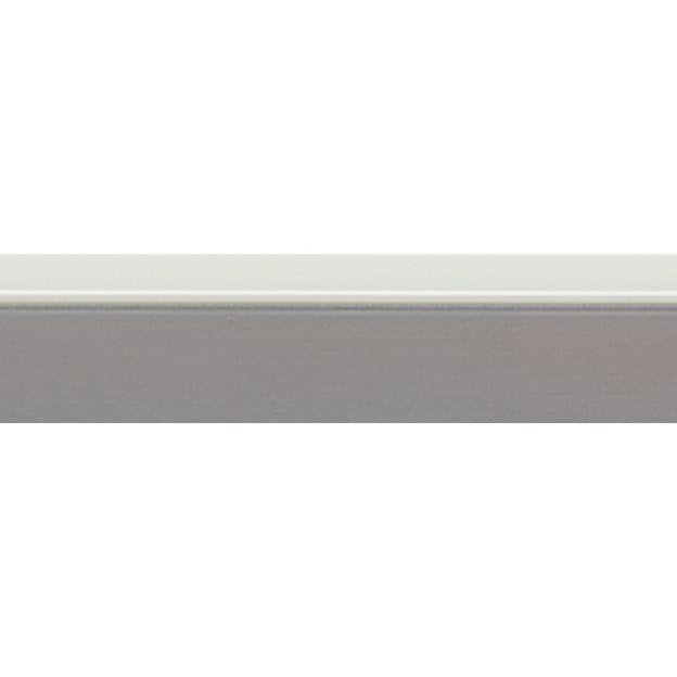 1767E Кромка ПММА Visions V-Nut Белый/Нержавейка 23х1мм (100 м.п.) REHAU
