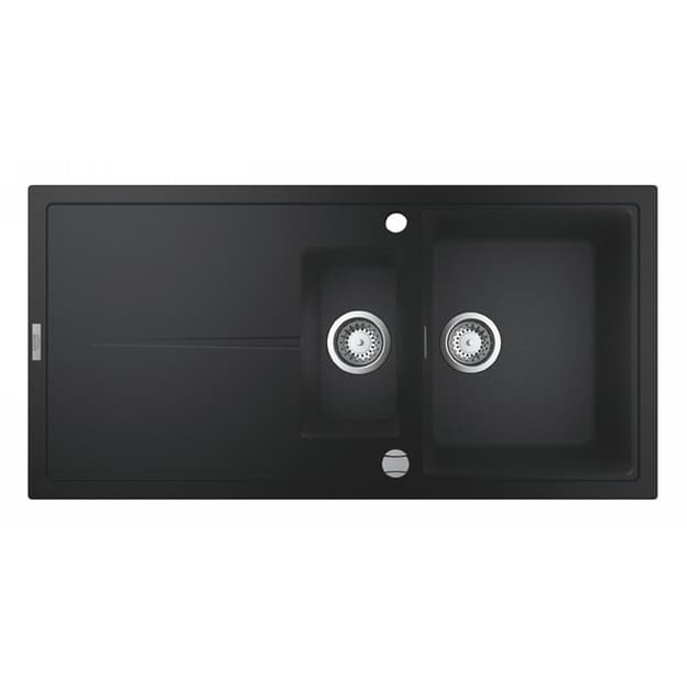 Мойка кухонная K400, гранит, прямоуголь., с крылом, 1000x500x205мм, черный гранит Grohe (31642AP0)