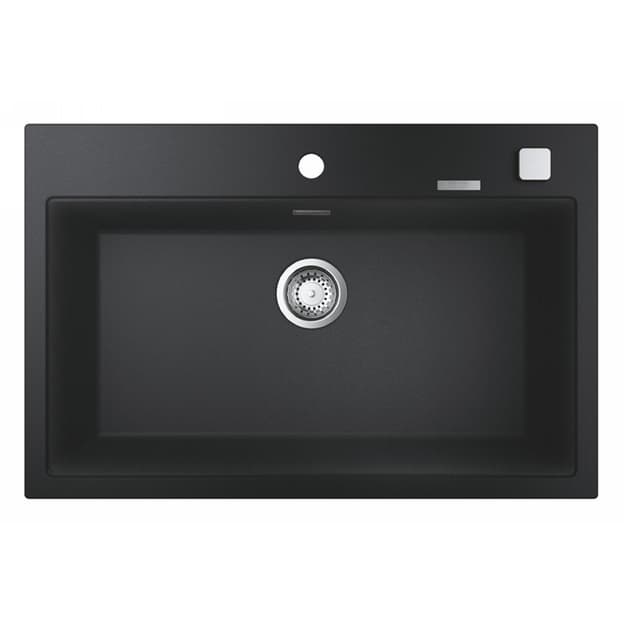 Мийка кухонна K700, граніт, прямокут., без крила, 780x510x220мм, чорний граніт Grohe (31652AP0)