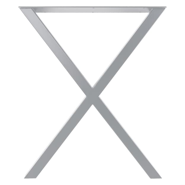 Опора для столу X, 600х80мм, h = 725мм, сірий Ral 9006 (Муар)