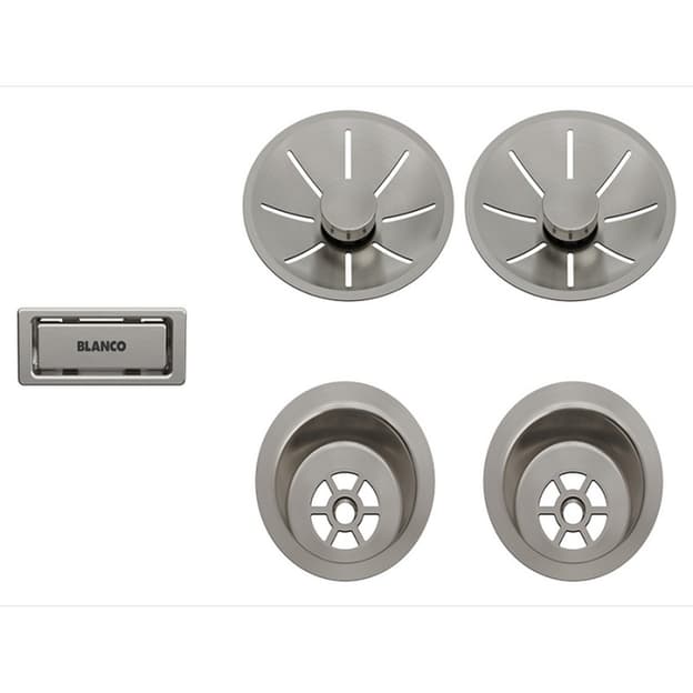 Набір декоративних елементів C-overflow satin platinuml (дві чаші) BLANCO (207410)