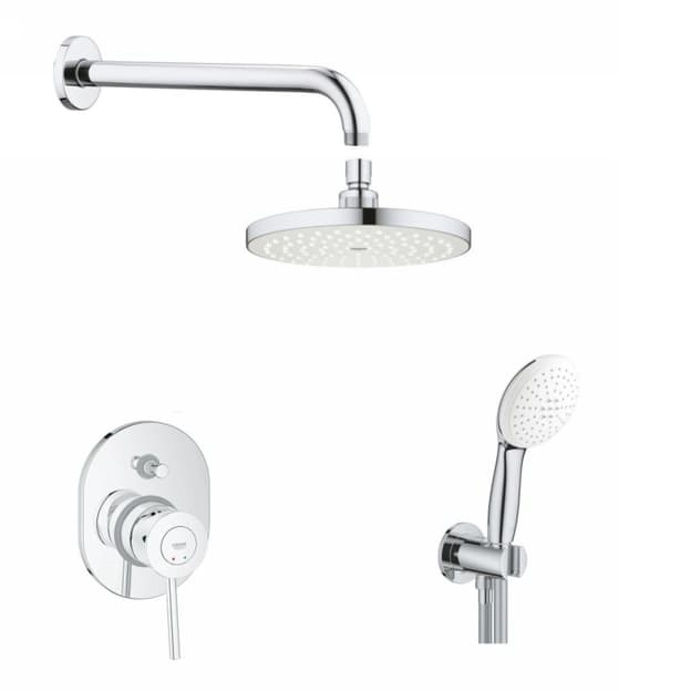 Душова система, хром Grohe (29047000_27541001_28576000_26406003)