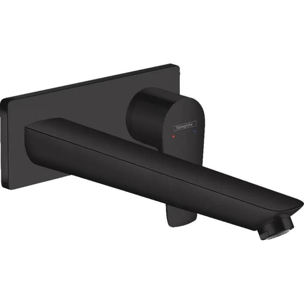 Змішувач для умивальника настінний Talis E 225 мм Matt Black Hansgrohe (71734670)