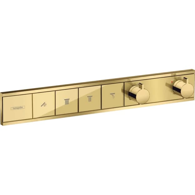 Термостат прихованого монтажу RainSelect на 4 клавіші Polished Gold Optic Hansgrohe (15382990)